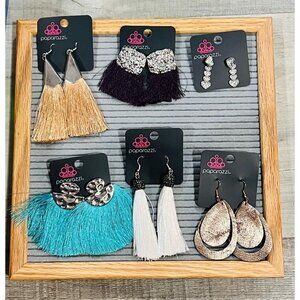 Boho Earrings Set – Fringe, Hearts, Faux Leather – Lightweight Dangle Earrings